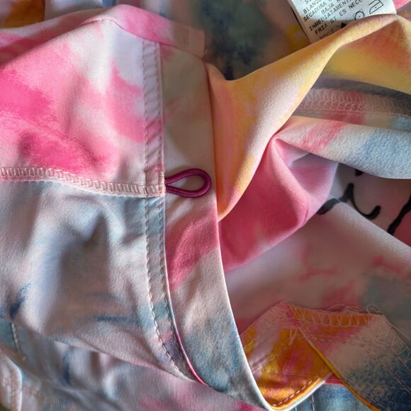 Cherokee Uniform Tooniforms Peanuts Pastel Tie Dye V Neck Nurse Sz. S Scrub Top - Picture 7 of 9